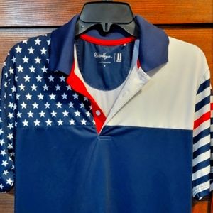 Used men's small Walter Hagen American Flag Golf Polo!